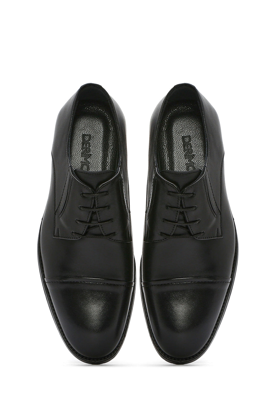 Men's Black Laced Leather Classic Shoes