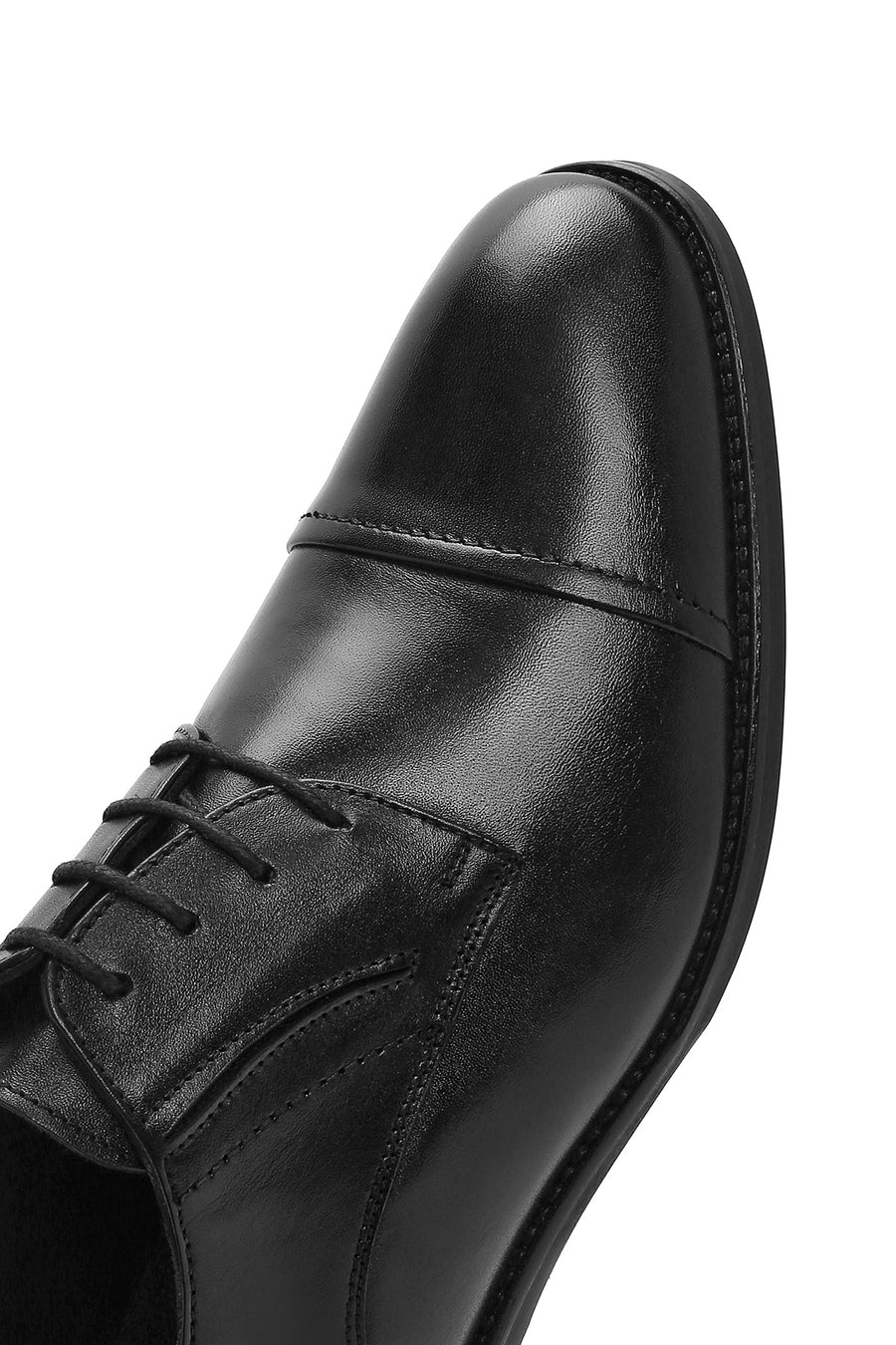 Men's Black Laced Leather Classic Shoes
