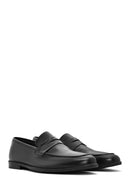 Erkek Siyah Deri Loafer | Derimod