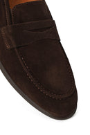 Men's Brown Suede Leather Loafer | Derimod