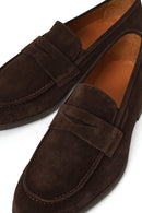 Men's Brown Suede Leather Loafer | Derimod