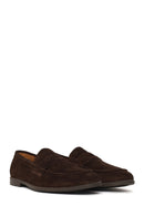 Men's Brown Suede Leather Loafer | Derimod