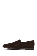Men's Brown Suede Leather Loafer | Derimod