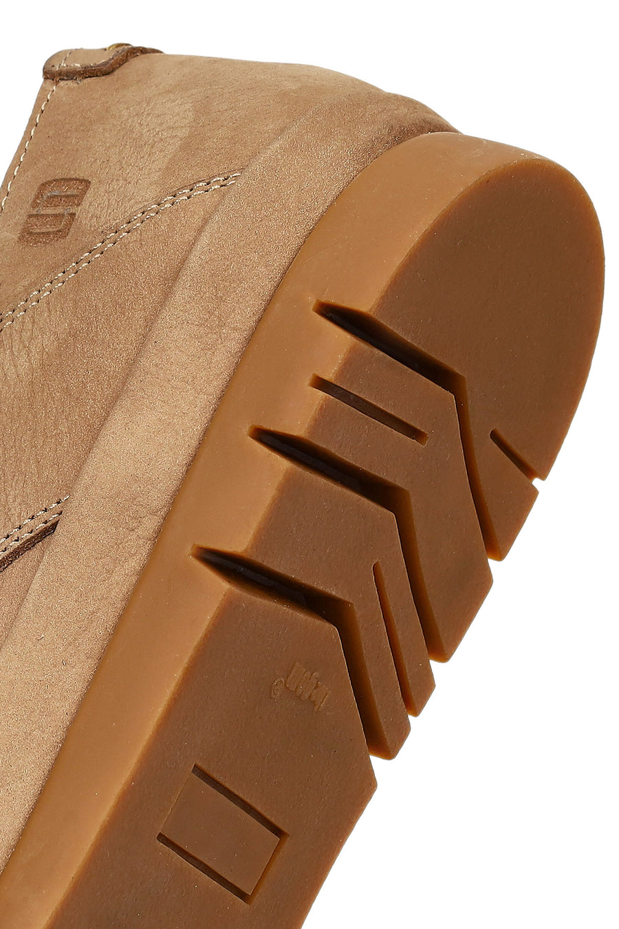 Men's Beige Lace-Up Nubuck Leather Casual Shoes