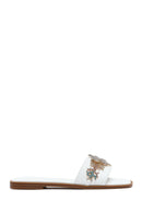 Women's White Stone Slippers | Derimod