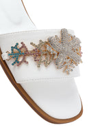 Women's White Stone Slippers | Derimod