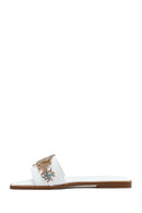 Women's White Stone Slippers | Derimod