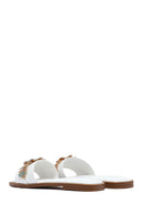 Women's White Stone Slippers | Derimod