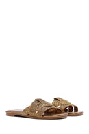 Women's Bronze Stone Slippers | Derimod