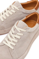 Erkek Gri Bağcıklı Süet Deri Sneaker | Derimod
