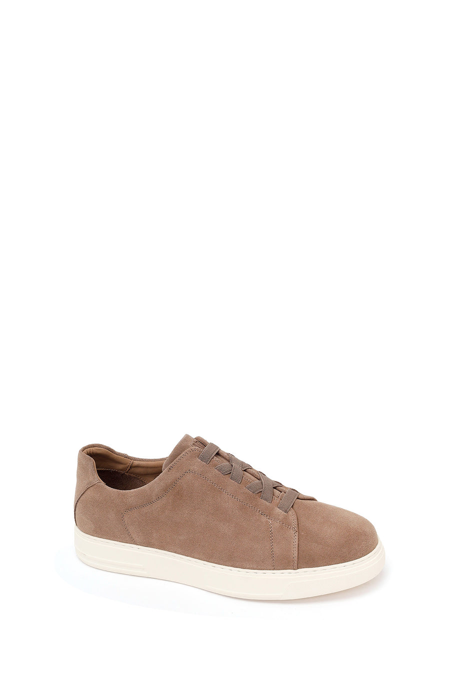 Erkek Bej Bağcıklı Süet Deri Sneaker