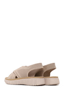 Woman Beige Thick-Soled Comfort Sandal | Derimod