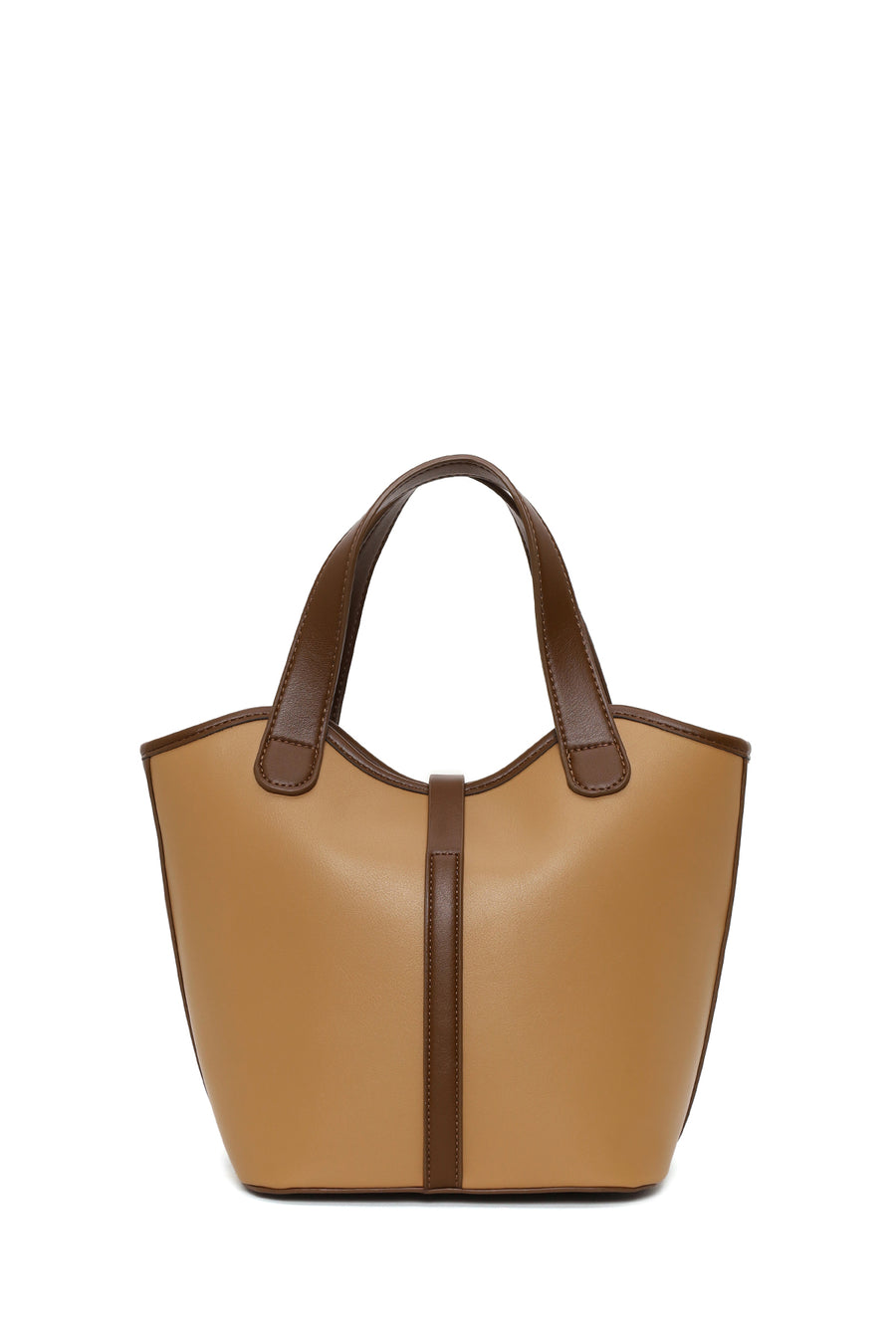 Woman Dark Beige Long Strap Classic Shoulder Bag