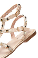 Women's Beige Trocley Flat Sandals | Derimod