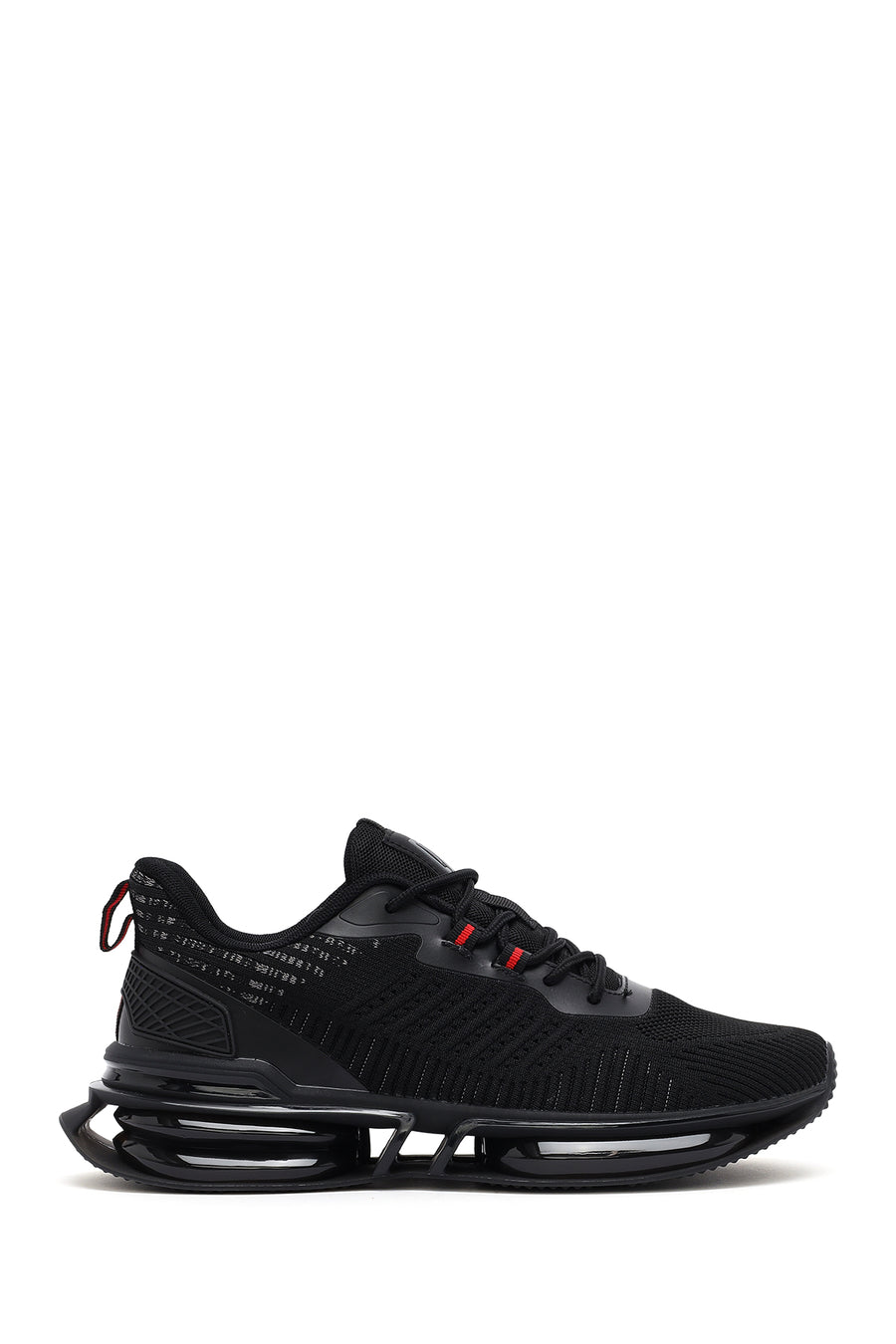 Derimod Zero Erkek Siyah Bağcıklı Kalın Tabanlı Sneaker 25SFD69446F | Derimod