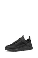 Geox Erkek Siyah U Spherıca 4X4 B Abx A - Text+ Bağcıklı Kalın Tabanlı Kumaş Sneaker | Derimod