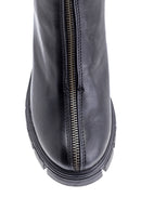 Women's Zipper Detailed Thick-Sole Heeled Boots | Derimod