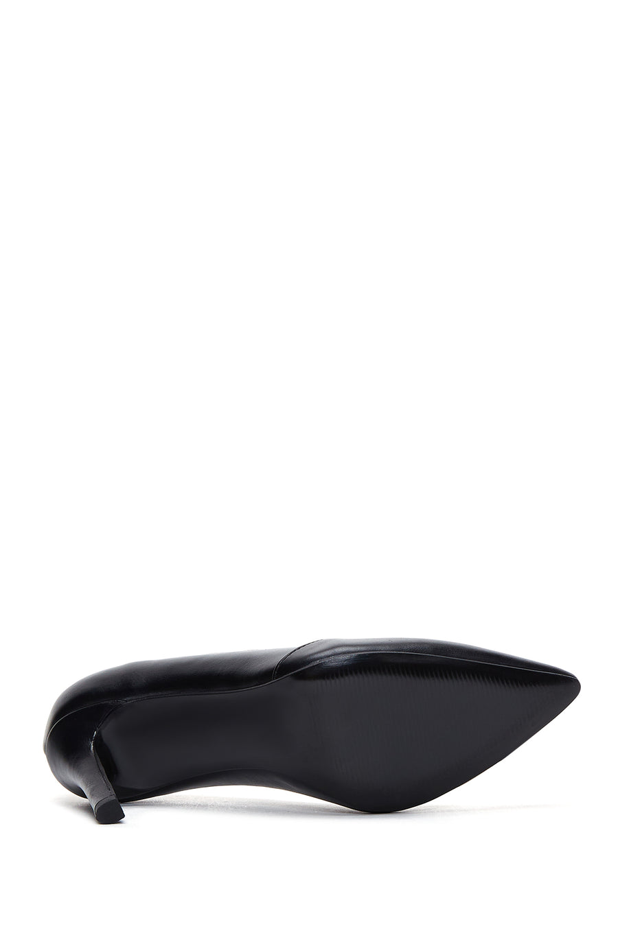 Women's Black Leather Classic Stiletto