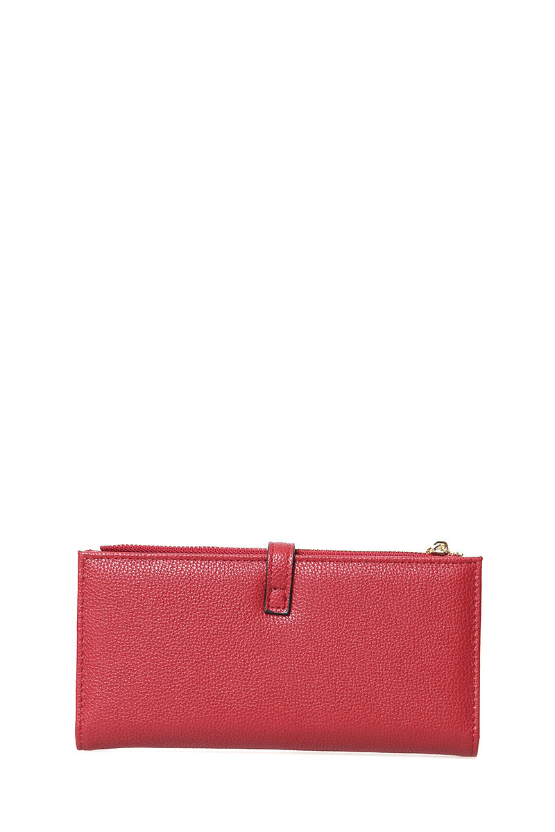 Women's Red Faux Leather Wallet