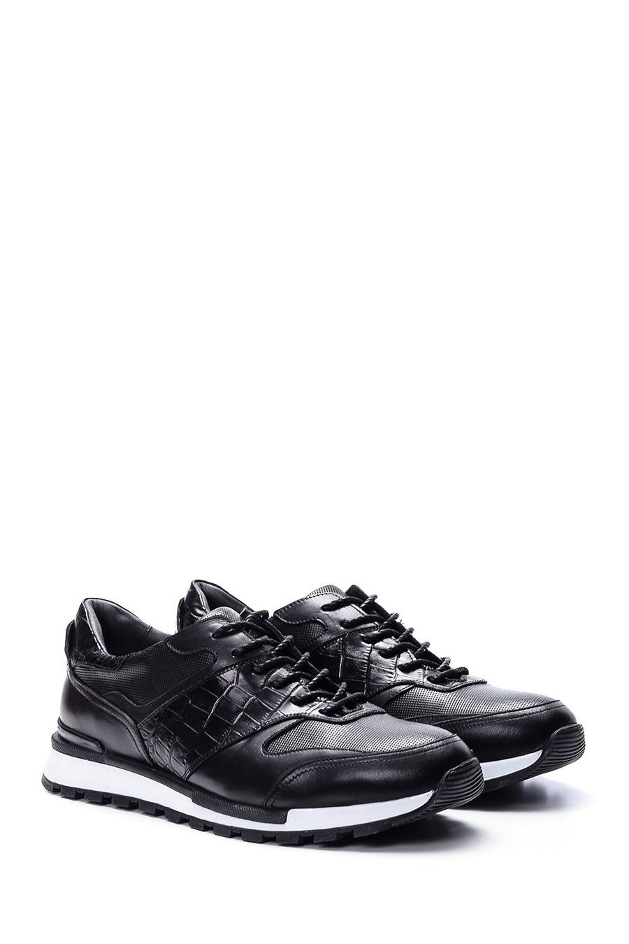 Men's Crocodile Detailed Leather Sneaker