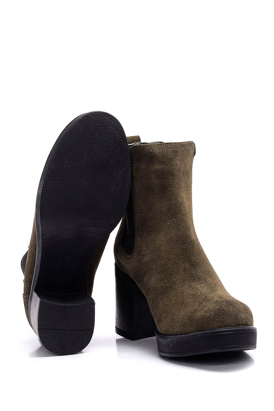 Women's Suede Heeled Boots