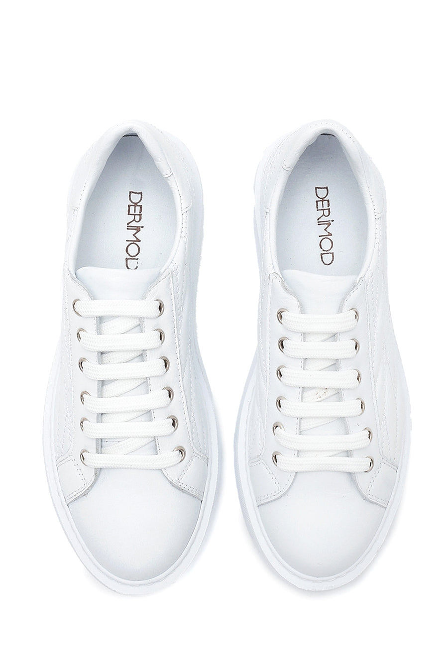 Kadın Deri Desenli Sneaker