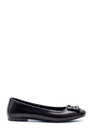 Women's Leather Snakeskin Patterned Ballerinas | Derimod