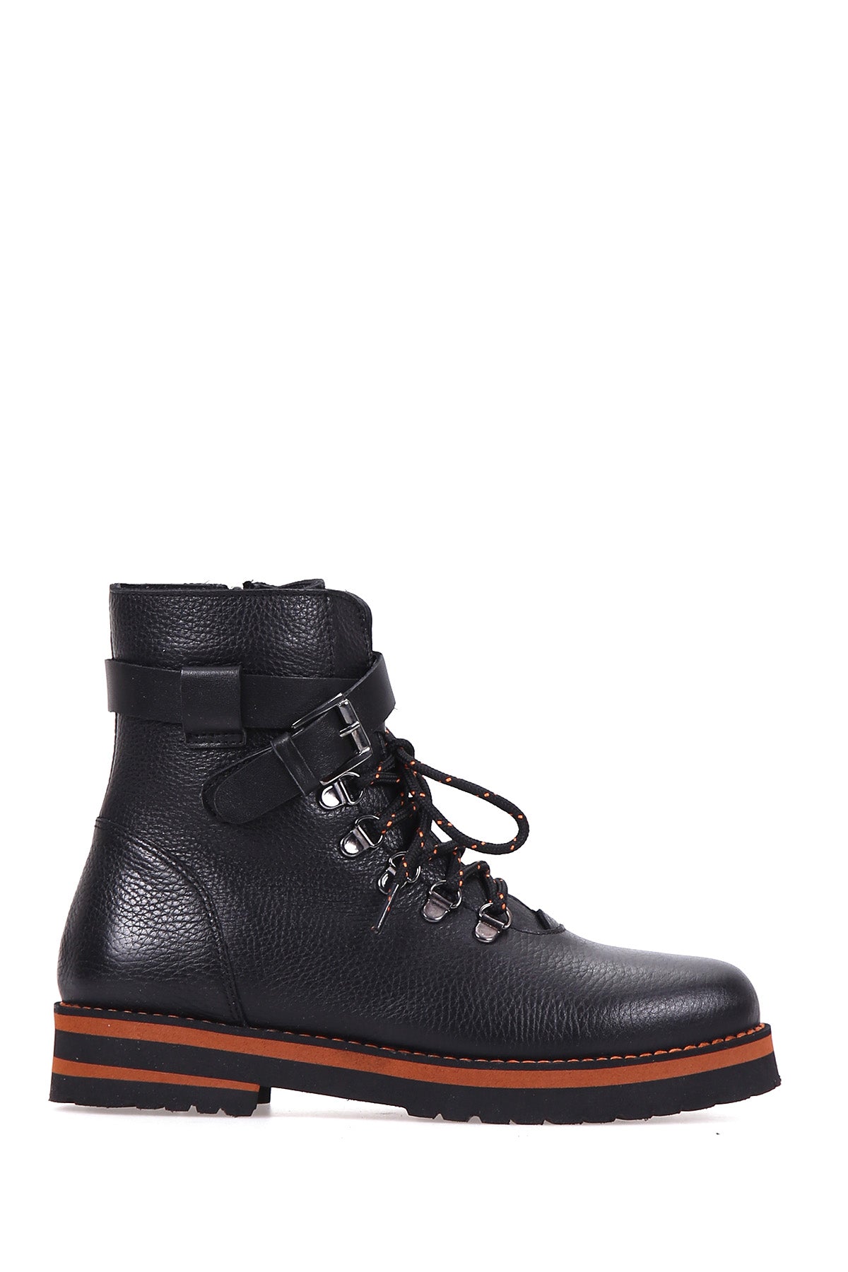 Women's Zipper Detailed Leather Boots 18WFD1803FT | Derimod