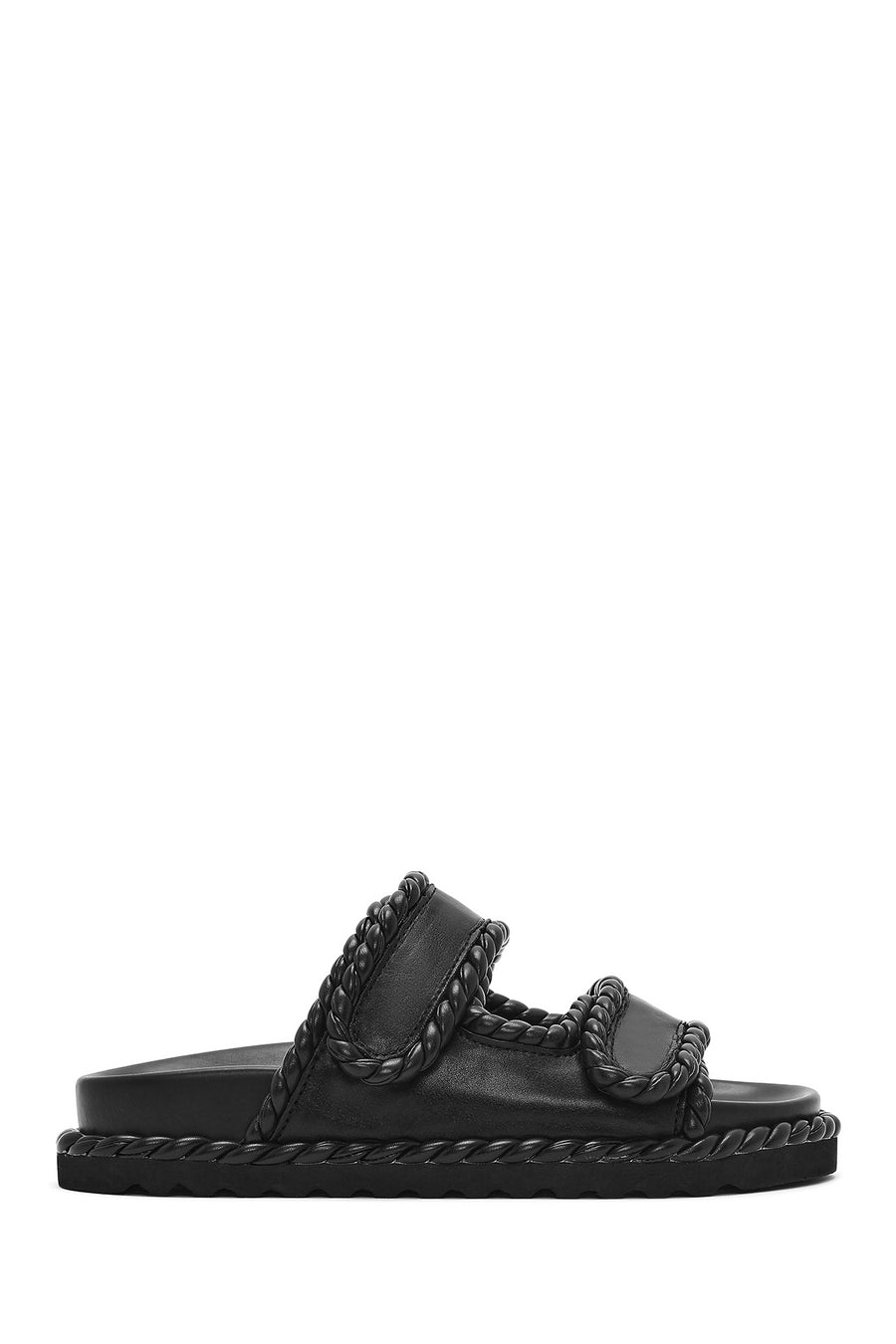 Women's Black Strappy Slippers 25SFD443818 | Derimod