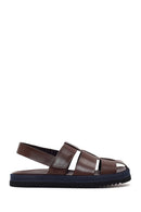 Men's Brown Leather Sandals | Derimod