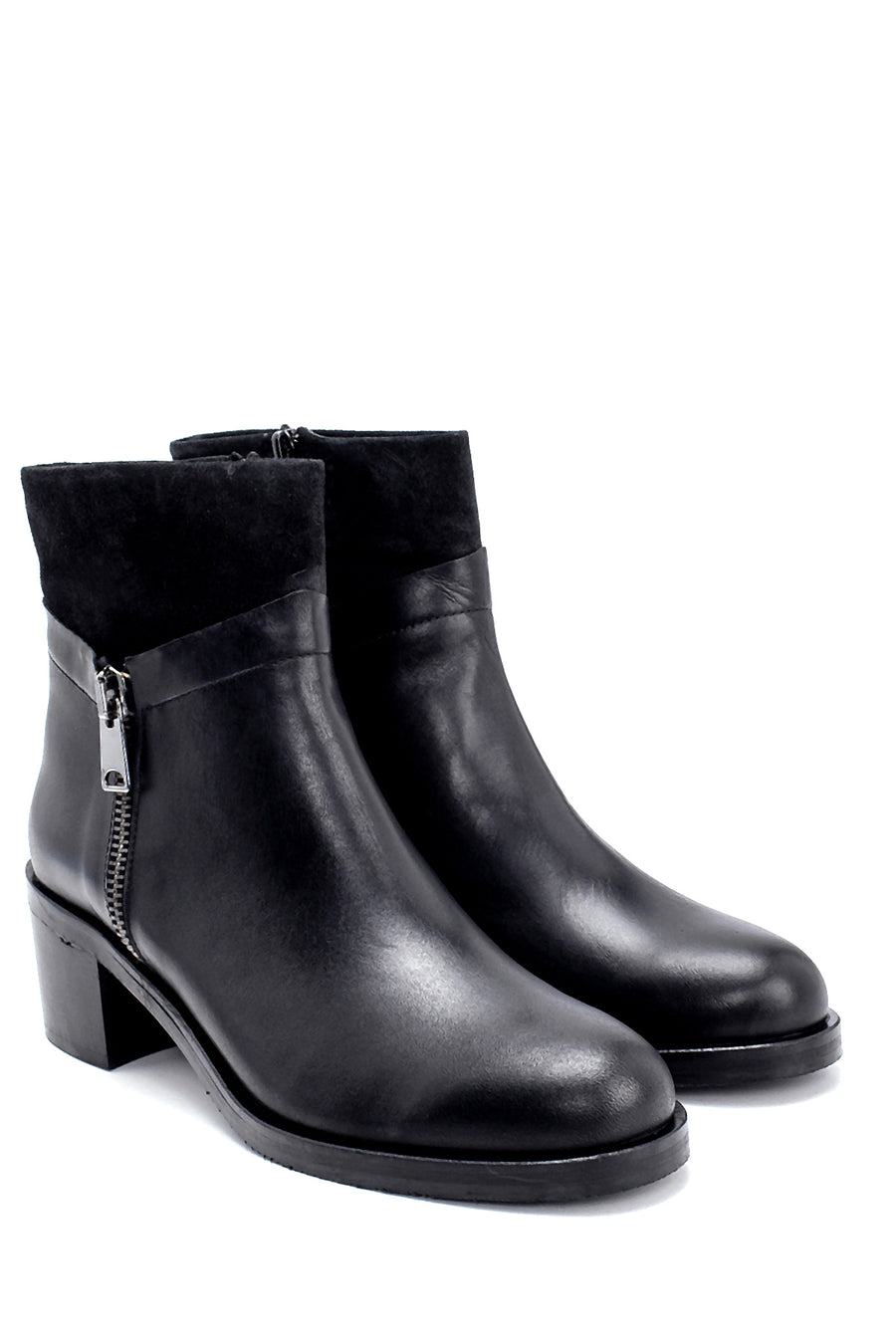 Women's Leather Heeled Boots