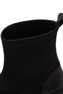 Woman Black Thick-Soled Fabric Boots | Derimod