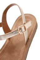 Women's Gold Ankle Strap Comfort Sandals | Derimod