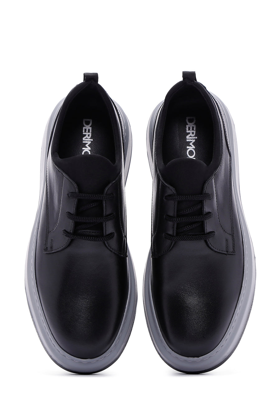 Erkek Siyah Deri Sneaker