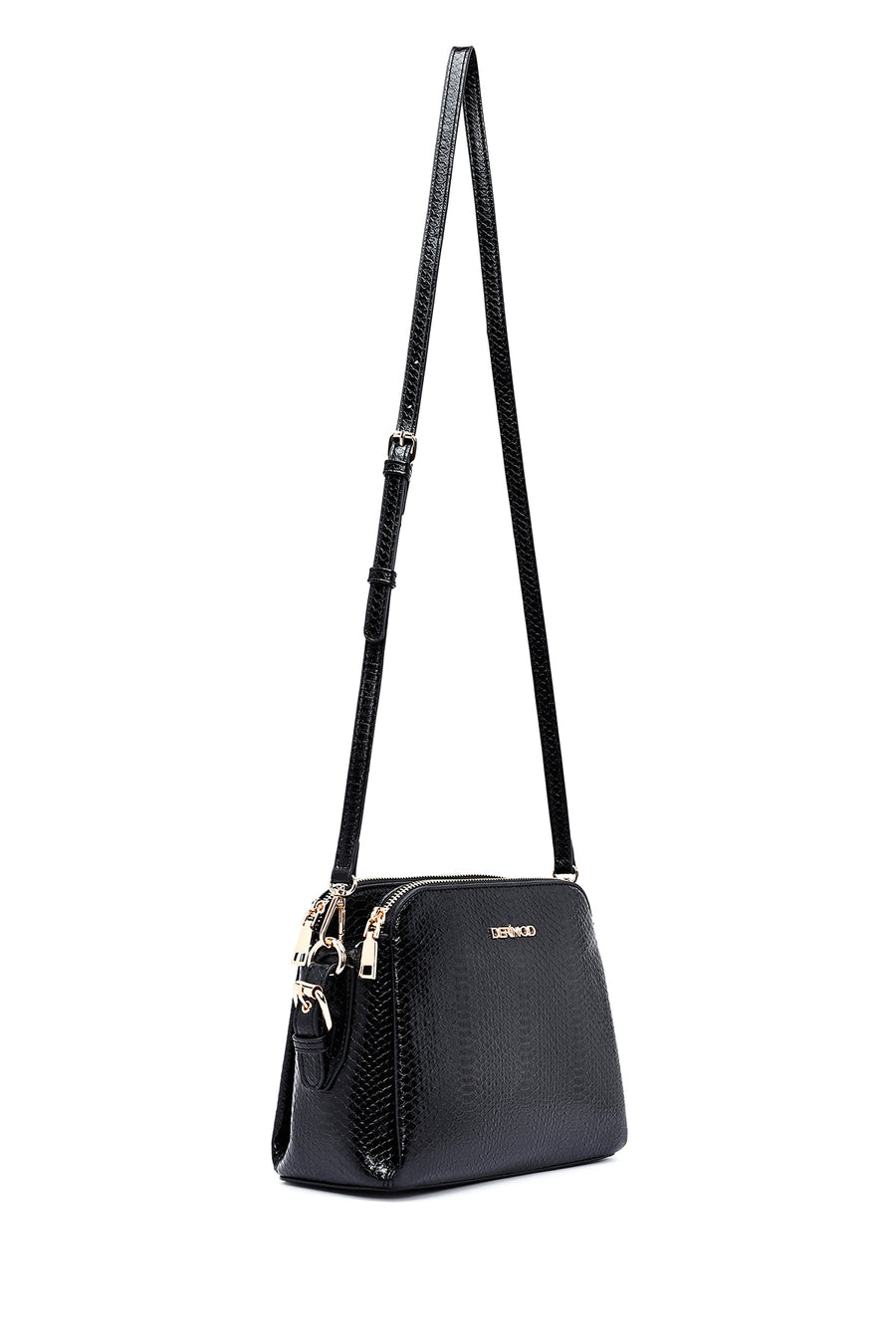 Women's Black Long Strap Crossbody Bag
