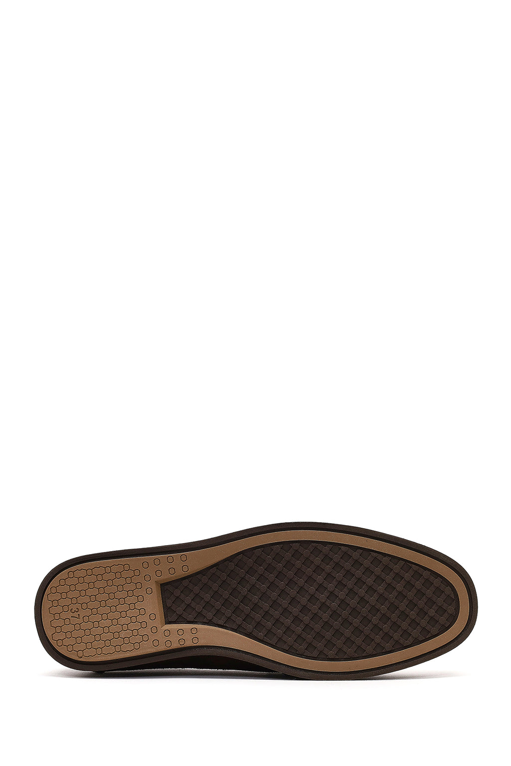 Kadın Kahverengi Tokalı Süet Deri Konfor Loafer