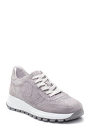 Women's Leather Suede Sneaker | Derimod