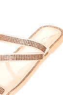 Women's Pink Jelly Stone Slippers | Derimod