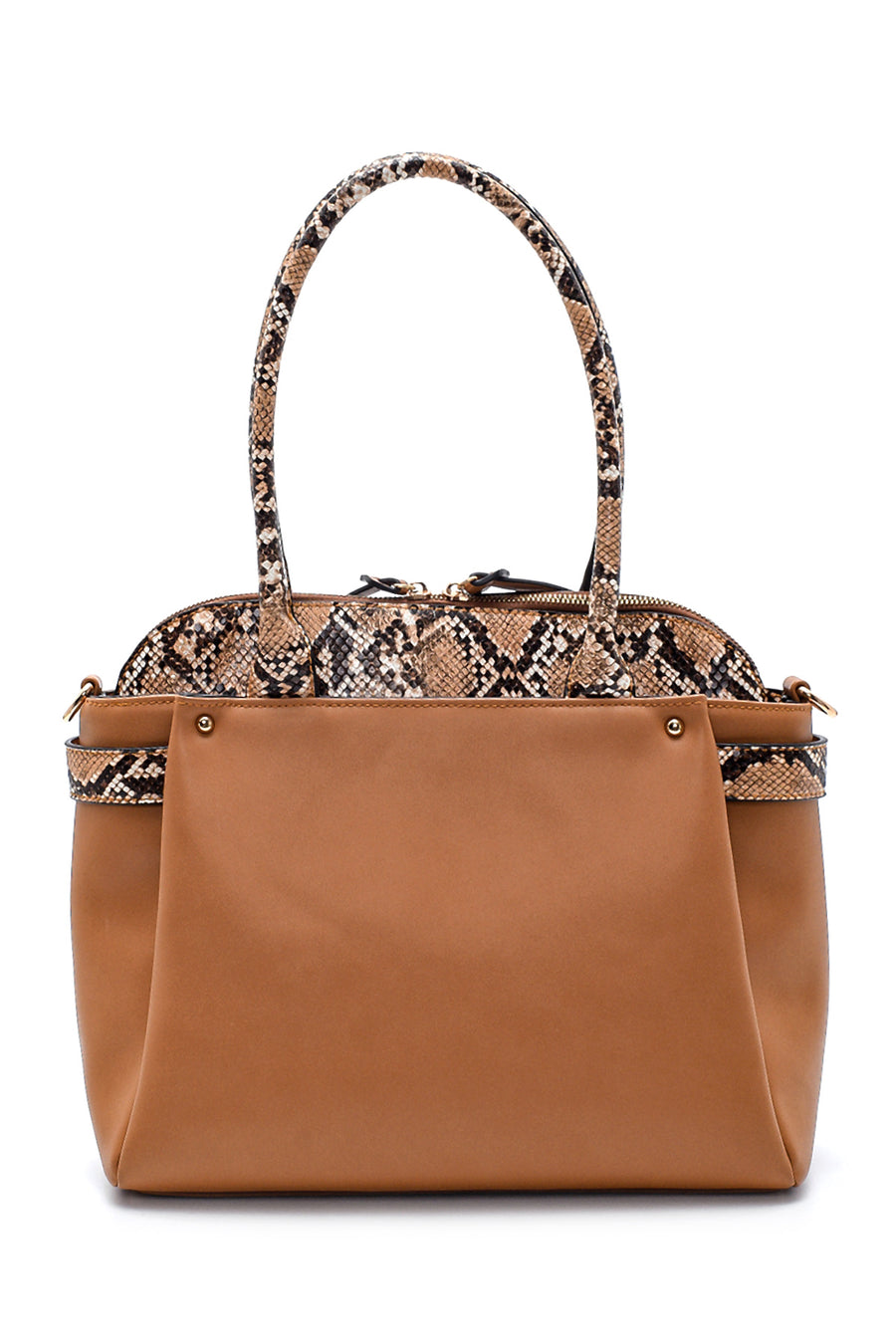 Women's Snakeskin Pattern Detailed Shoulder Bag