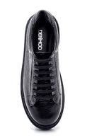Women's Leather Patent Leather Sneaker | Derimod
