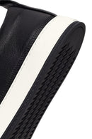 Male Black Lace-Up Leather Sneaker | Derimod