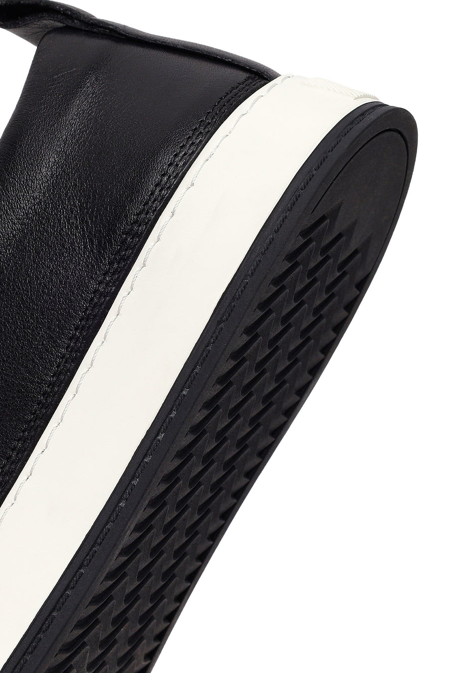 Male Black Lace-Up Leather Sneaker
