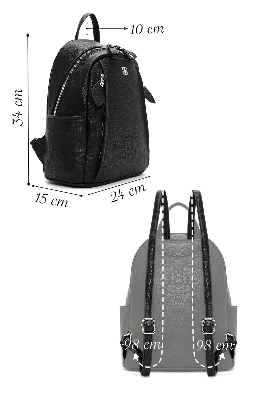Woman Black Backpack