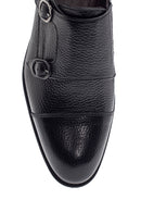 Men's Leather Double Buckle Classic Shoes | Derimod