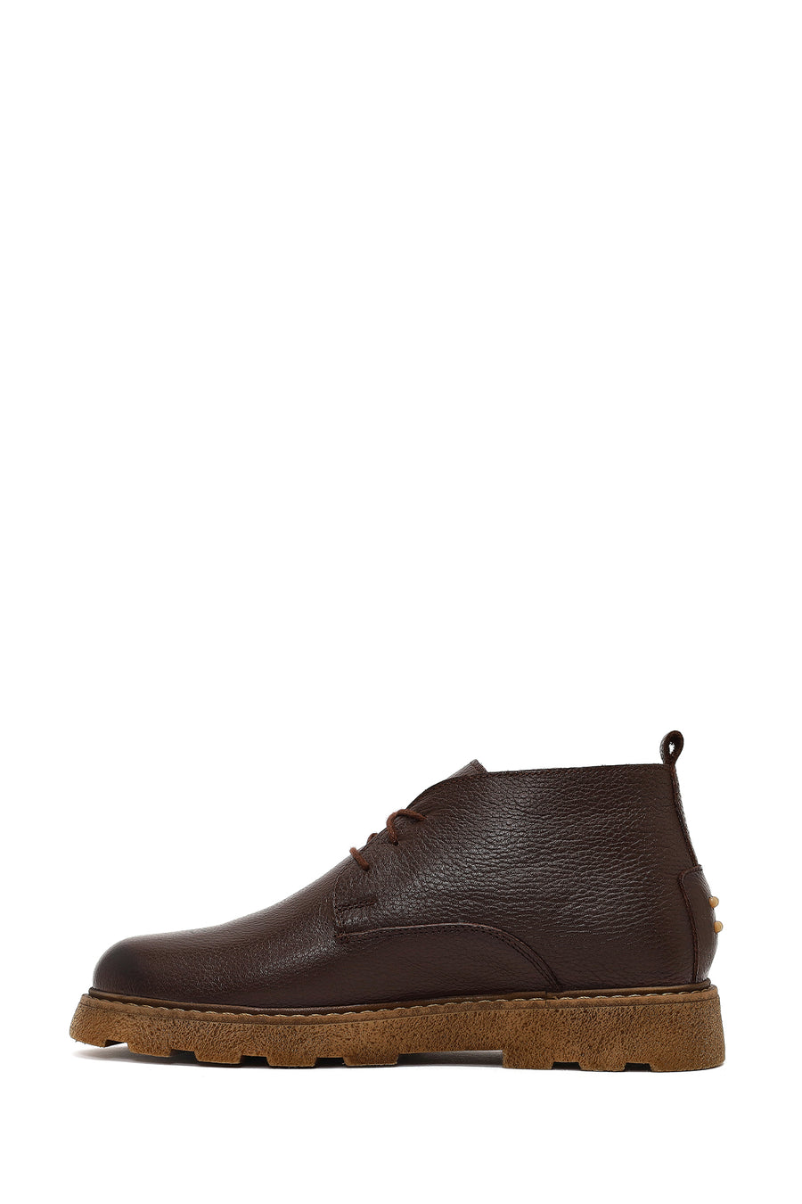 Men's Brown Lace-Up Leather Casual Boot