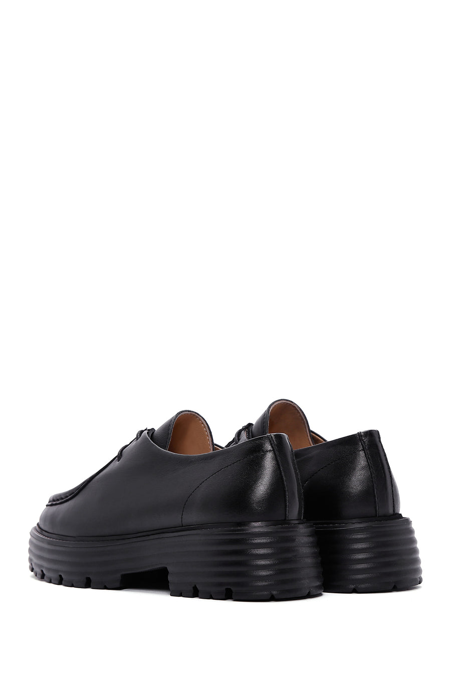 Women's Black Leather Oxford Shoes