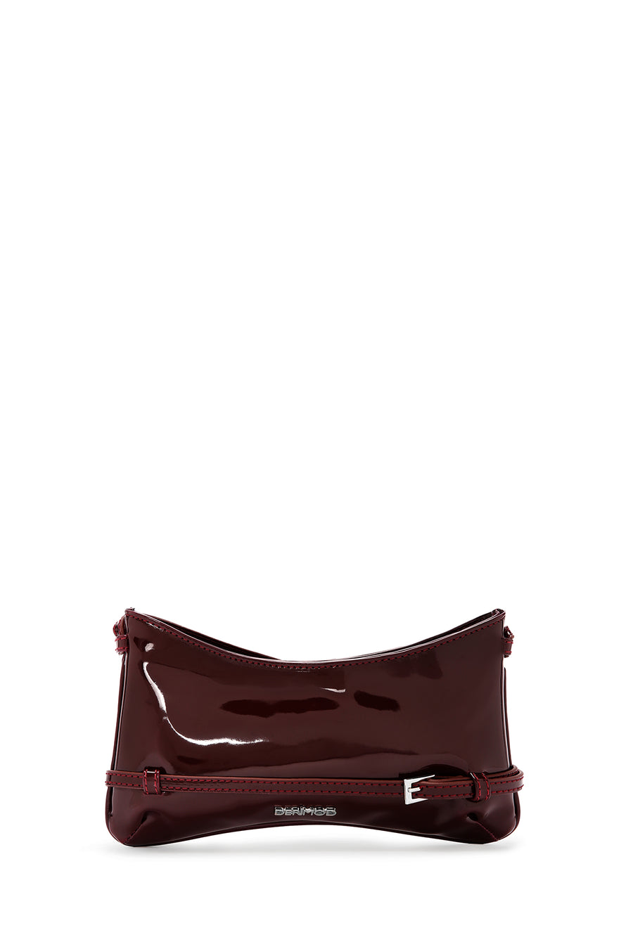 Women's Claret Red Patent Leather Shoulder Bag