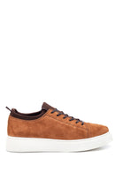 Men's Tan Suede Leather Sneaker | Derimod