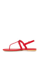 Woman Red Flip-Flop Sandals | Derimod