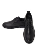 Male Black Lace-up Leather Casual Shoes | Derimod